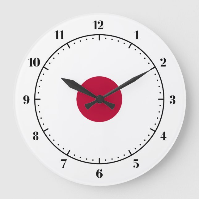 Reloj Redondo Grande Japanese flag clocks (Anverso)