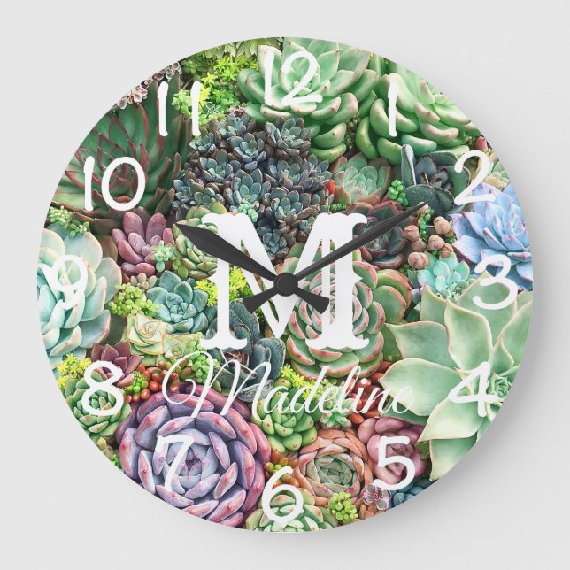 Reloj Redondo Grande Jardín colorido y exitoso (Anverso)