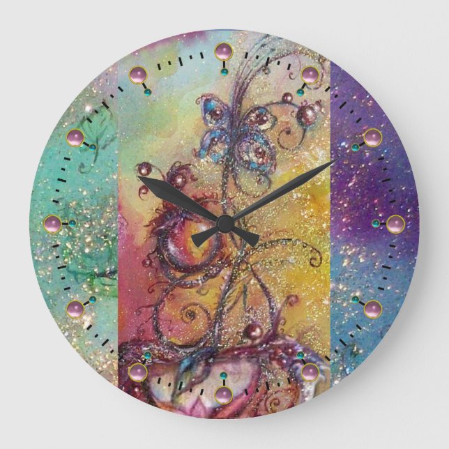 RELOJ REDONDO GRANDE JARDÍN DE LAS SOMBRAS PERDIDAS, PLANTA MAGIA DE MA (Anverso)