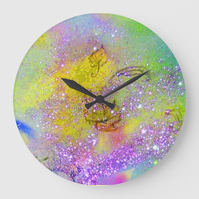 Reloj Redondo Grande JARDÍN DE LAS SOMBRAS PERDIDAS - Verde AZOTE Púrpu (Anverso)