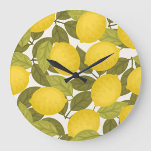 Reloj Redondo Grande Jardín de limoneros: Papel de escritorio inmaculad