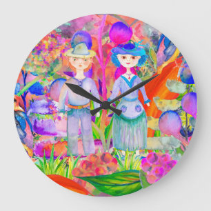 RELOJ REDONDO GRANDE JARDÍN DE TIERRA MARAVILLOSA