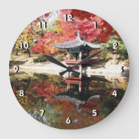 Jardín del japonés del otoño de Seul