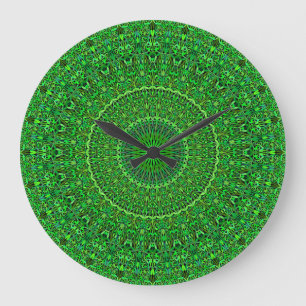 Reloj Redondo Grande Jardín Espiritual Forestal Mandala