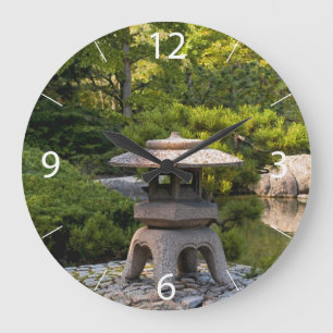 Reloj Redondo Grande Jardín japonés