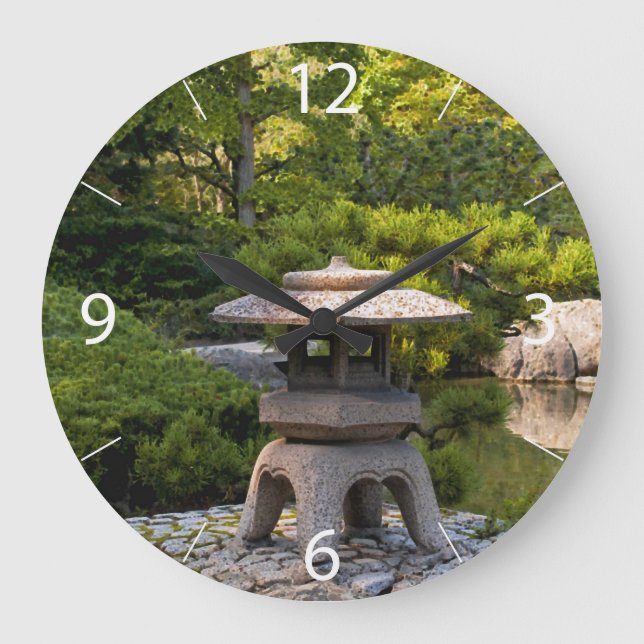 Reloj Redondo Grande Jardín japonés (Anverso)