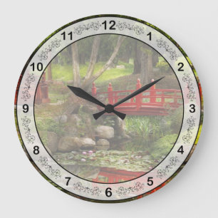 Reloj Redondo Grande Jardín Japonés - Meditación