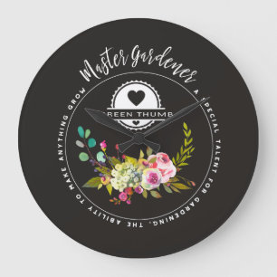 Reloj Redondo Grande Jardinero principal, regalos que cultivan un