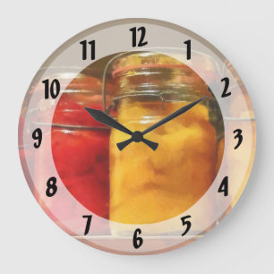 Reloj Redondo Grande Jares de tomates y melocotones en lata