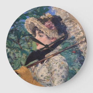 Reloj Redondo Grande Jeanne (Primavera) Por Édouard Manet