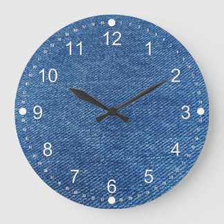Reloj Redondo Grande Jeans azules