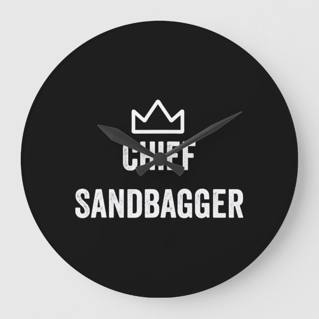 Reloj Redondo Grande Jefe Sandbagger Golf Meme Bjj Chess Sandbag (Anverso)
