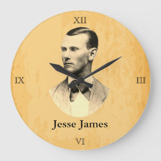 Reloj Redondo Grande Jesse James Wanted Outlaw 🚨 Wild West USA