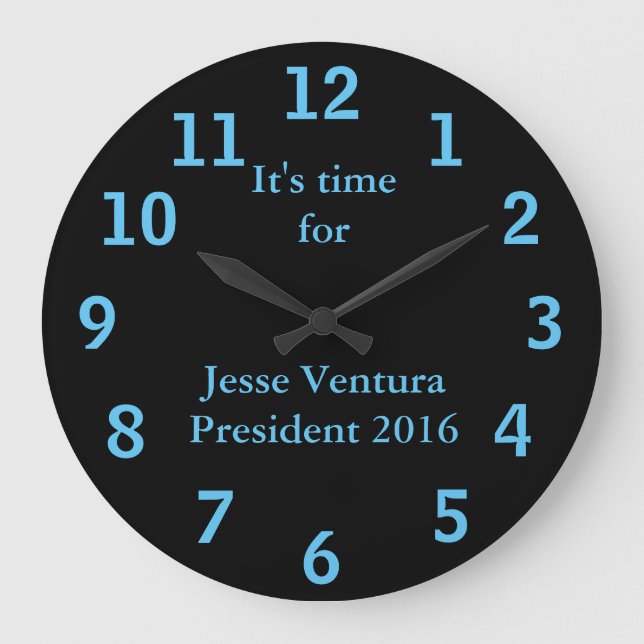 Reloj Redondo Grande Jesse Ventura Para Presidente 2016 (Anverso)