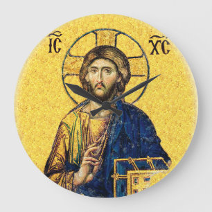Reloj Redondo Grande Jesucristo Pantocrátor