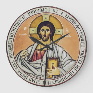 Reloj Redondo Grande Jesucristo Pantocrátor  cúpula de la Iglesia