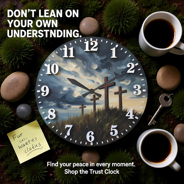 Reloj Redondo Grande Jesus Calvary Sunset Impasto (Subido por el creador)