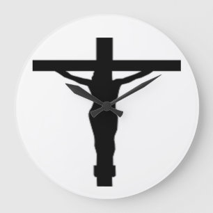RELOJ REDONDO GRANDE JESÚS CHRIST EN LA CRUZ