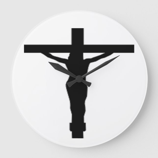 RELOJ REDONDO GRANDE JESÚS CHRIST EN LA CRUZ (Anverso)