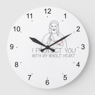 Reloj Redondo Grande Jesus Christ - I Protect You