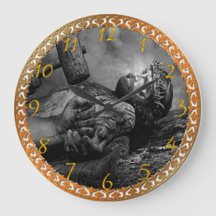 Reloj Redondo Grande Jesús clavó un reloj grande