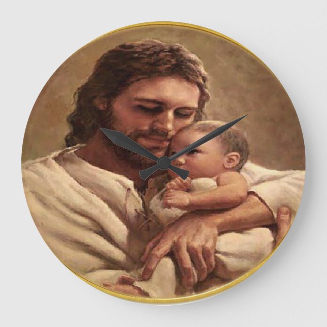 Reloj Redondo Grande Jesús es Rey de Reyes (Anverso)