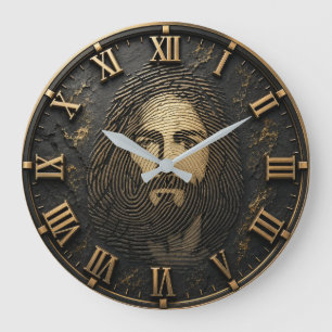 Reloj Redondo Grande Jesus Fingerprint