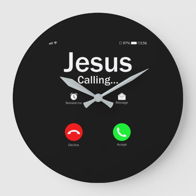 Reloj Redondo Grande Jesús llama (Anverso)