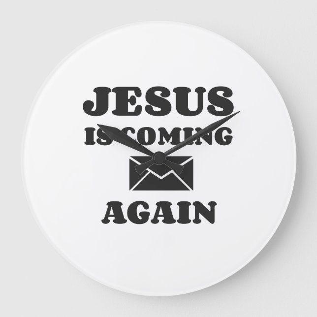 RELOJ REDONDO GRANDE JESÚS VUELVE DE NUEVO (Anverso)