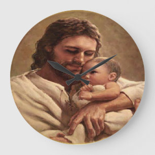 Reloj Redondo Grande Jesús y niño