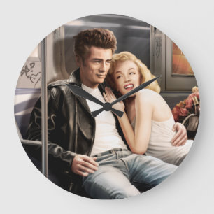 Reloj Redondo Grande Jinetes del subterráneo