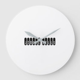 Reloj Redondo Grande Jingle Bells estampado Wall Art Time Decoración de