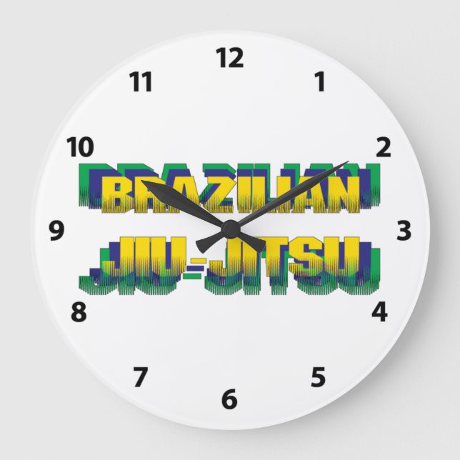 Reloj Redondo Grande Jiu-Jitsu brasileño (Anverso)