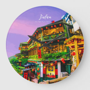 Reloj Redondo Grande Jiufen, Taiwán - Antigua Casa de Té