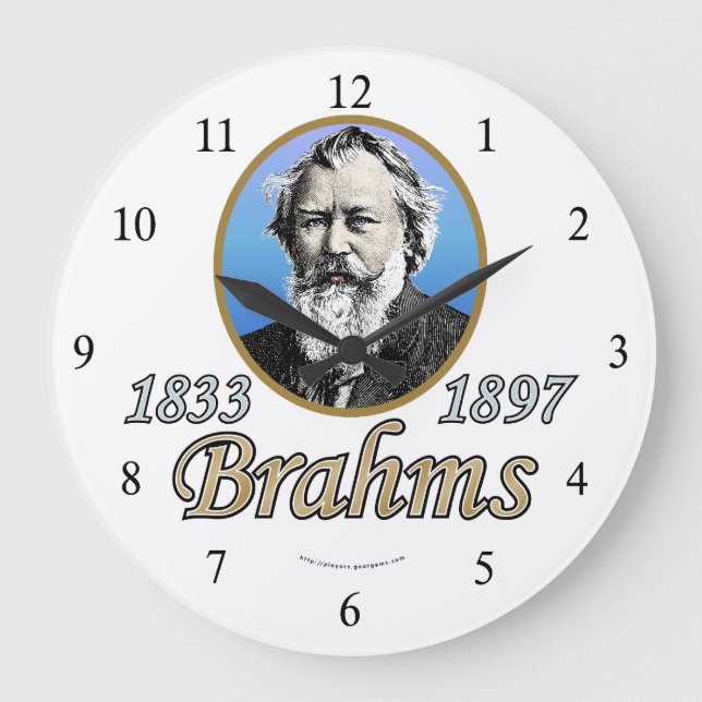 Reloj Redondo Grande Johannes Brahms (Anverso)