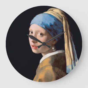 Reloj Redondo Grande JOHANNES VERMEER - Girl with a pearl earring 1665