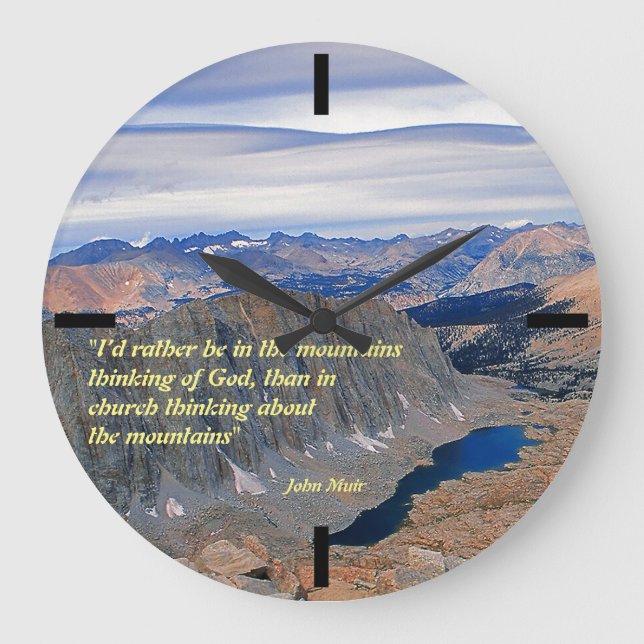 Reloj Redondo Grande John Muir Cita grande (Anverso)