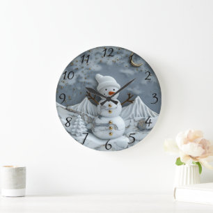 Reloj Redondo Grande Jolly Navidades Snowman Delight