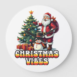 Reloj Redondo Grande Jolly Santa Navidades Vibes