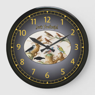 Reloj Redondo Grande Joris Hoefnagel ~ Birds ~ 1542-1601~ Viena ~ V007