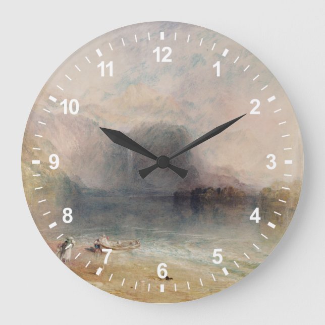Reloj Redondo Grande Joseph Mallord William Turner | Lago Keswick, Cumb (Anverso)