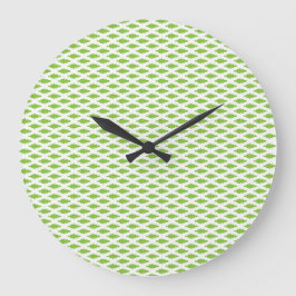 Reloj Redondo Grande Juego de carpetas verdes botánicas