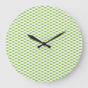 Reloj Redondo Grande Juego de carpetas verdes botánicas