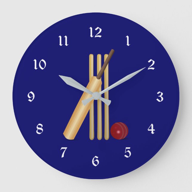 Reloj Redondo Grande Juego de Cricket  (Anverso)