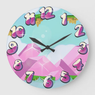 Reloj Redondo Grande Juego de plataformas retro