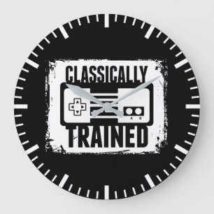 Reloj Redondo Grande Juegos - Clásicamente Entrenado - Divertido videoj
