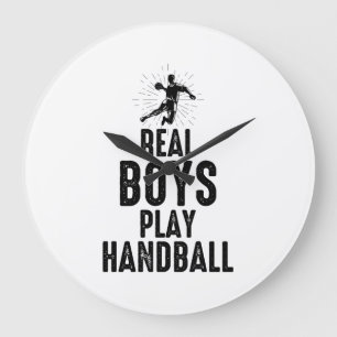 Reloj Redondo Grande Jugador de balonmano Deporte Equipo Handballer Div