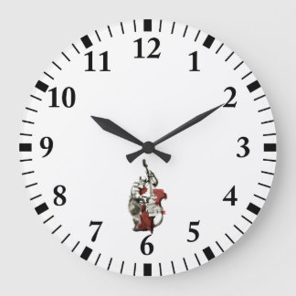 Reloj Redondo Grande Jugador de leña