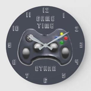 Reloj Redondo Grande Jugador de videojuegos 