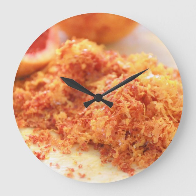 Reloj Redondo Grande Juicy Citrus Naranjas de sangre y el pecho (Anverso)